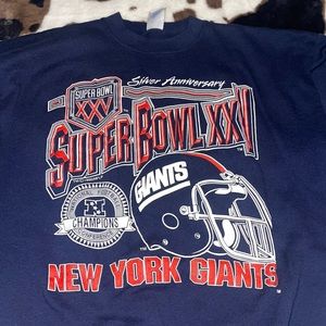 Vintage NFL Super Bowl XXV New York Giants Logo 7 sweatshirt crew size XL 1990